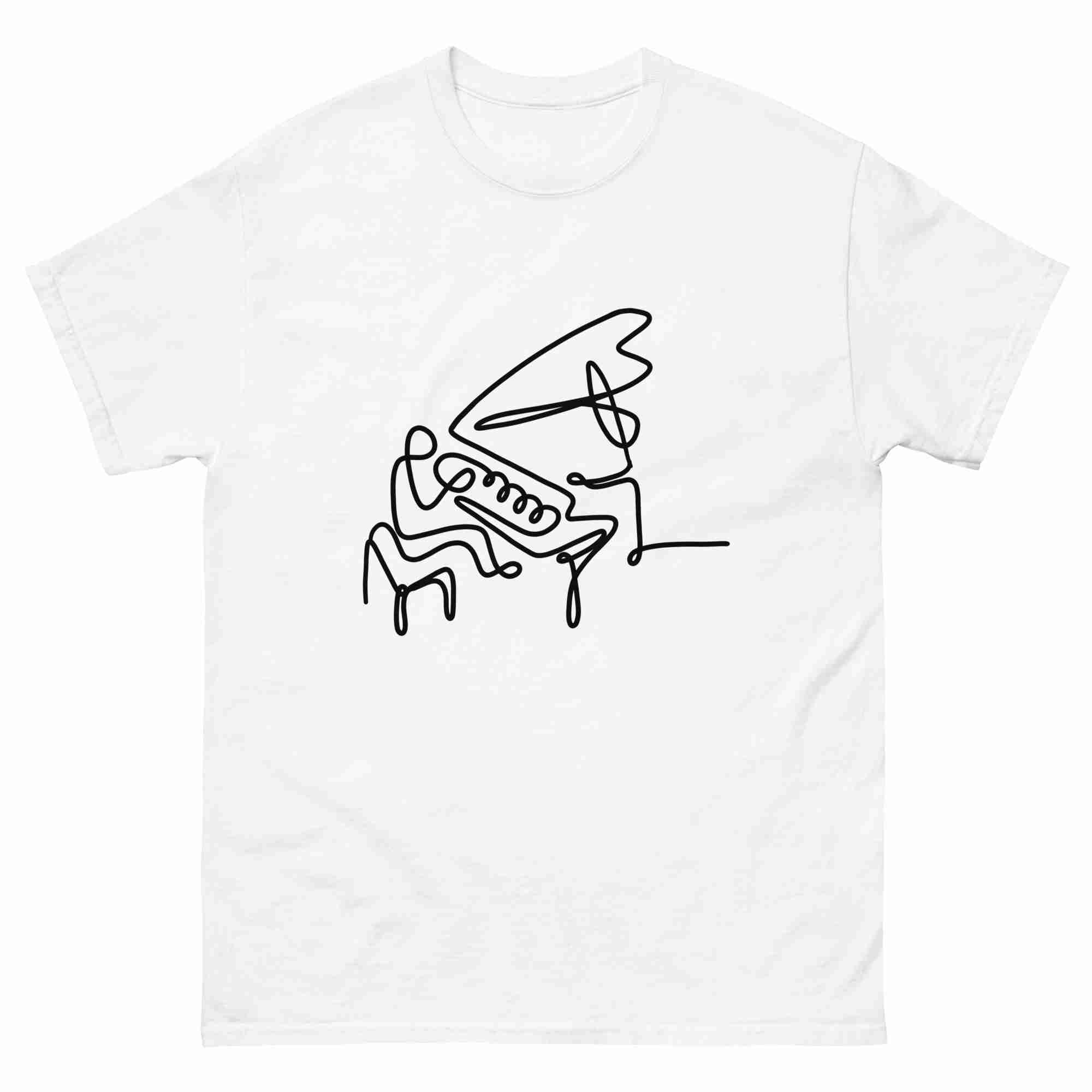 Piano Doodle Design T-Shirt - Image 6