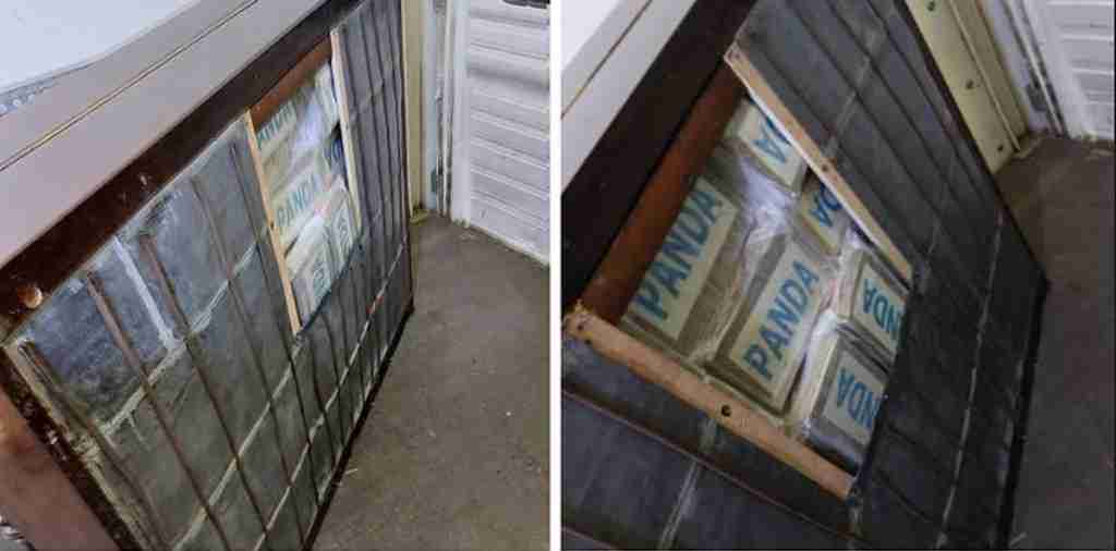 Drugs being smuggled in the back of an upright piano
